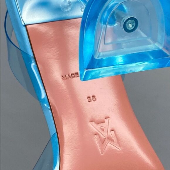 Amina Muaddi Begum Clear Crystal Slingback Pumps size 38 - Picture 14 of 14